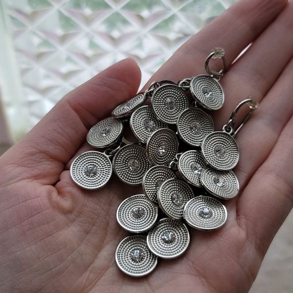 Silver Dangle Earrings - Picture 2 of 2